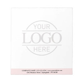 Bloco De Notas Custom Business Logo Faded Backdrop Modern Simple