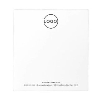 Bloco De Notas Custom Business Logo with Custom Text