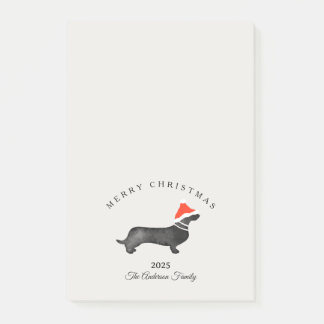 Bloco De Notas Custom Christmas red gray santa dachsund