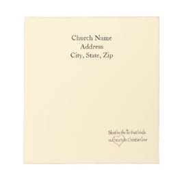 Bloco De Notas Custom Church Name Blest Be The Tie