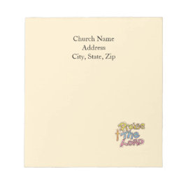Bloco De Notas Custom Church Name Praise the LORD Graphic