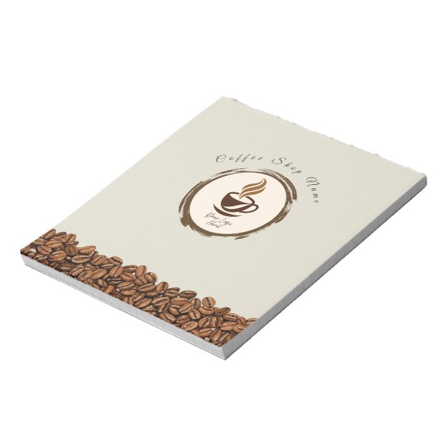 Bloco De Notas Custom Coffee Shop Notepad – Personalized Logo  (Invertido)