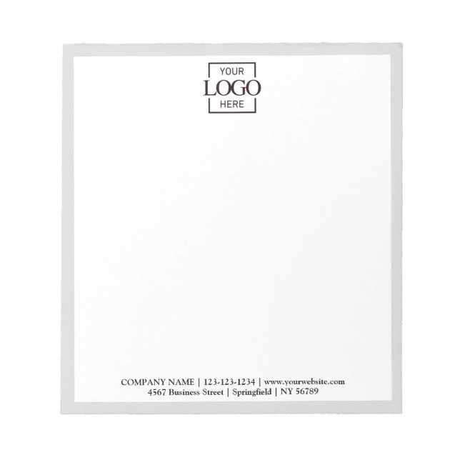 Bloco De Notas Custom Corporate Business Logo Modern Professional (Frente)