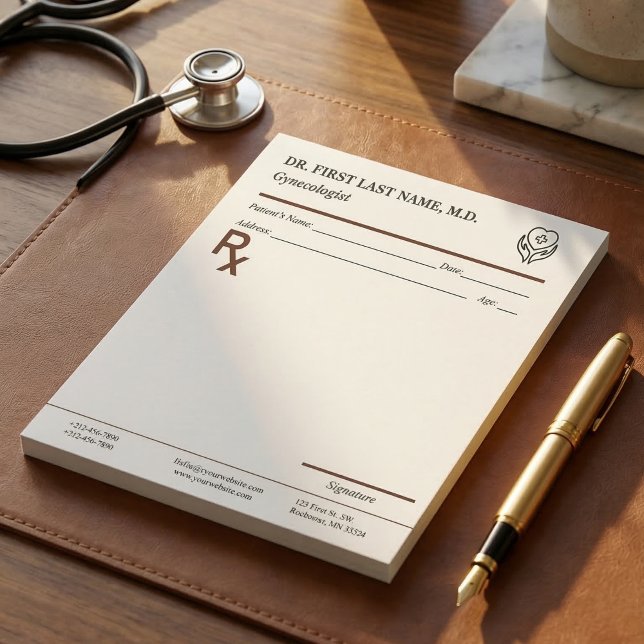 Bloco De Notas Custom Doctor Prescription Notepad Editable RX Pad (Custom Editable Doctor Prescription Notepad 5.5 x 6 Medical RX Pad with Personalized Text)