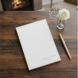 Bloco De Notas Custom Family Last Name Gold Border Notes