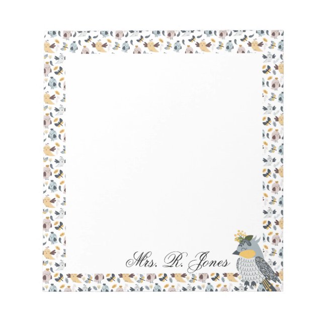 Bloco De Notas Custom For The Birds (Frente)