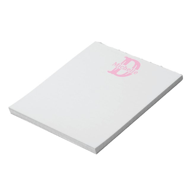 Bloco De Notas Custom Monogrammed Notepad - Create You Own Sticky (Invertido)