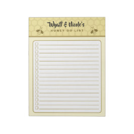 Bloco De Notas Custom Name Honey Do List Notepad