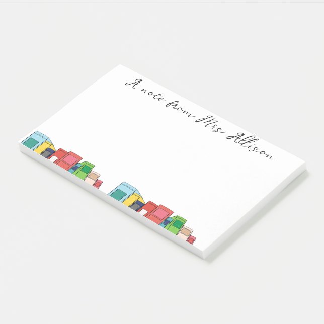 Bloco De Notas Custom Teacher Appreciation Gift Sticky Notes  (Inclinado)