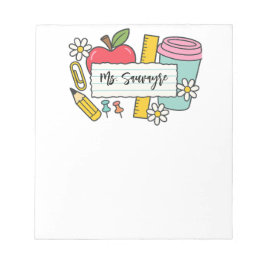 Bloco De Notas Custom Teacher Back to School & Teacher 