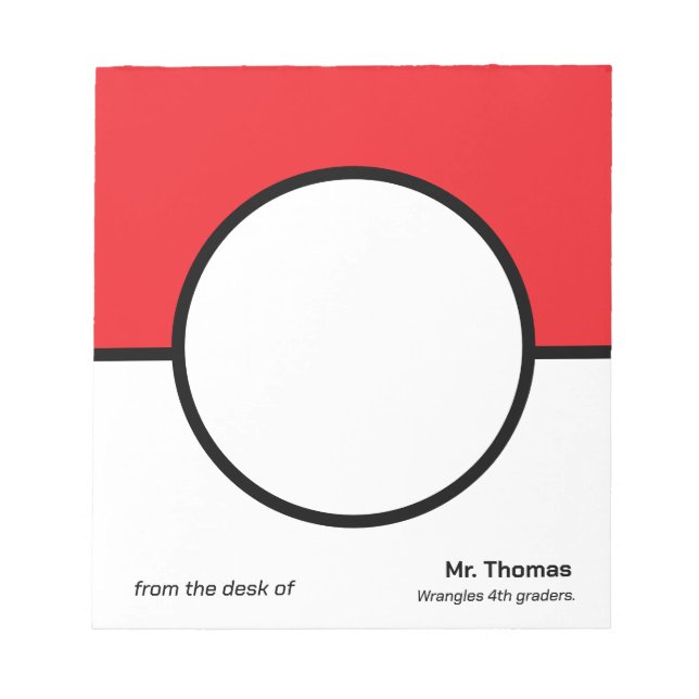 Bloco De Notas Custom Teacher Notepad Classroom Theme (Frente)