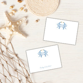 Bloco De Notas Customizable Blue Chic Crab Sticky Notes