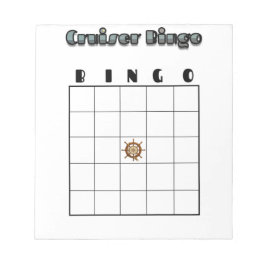 Bloco De Notas Customizable Cruise Bingo Board
