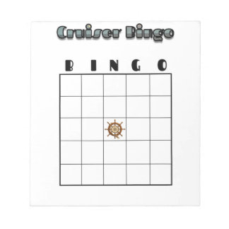 Bloco De Notas Customizable Cruise Bingo Board