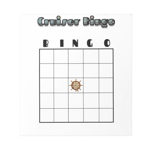 Bloco De Notas Customizable Cruise Bingo Board (Frente)