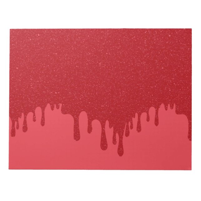 Bloco De Notas Customizable Dripping Tomato Red Notepad (Frente)
