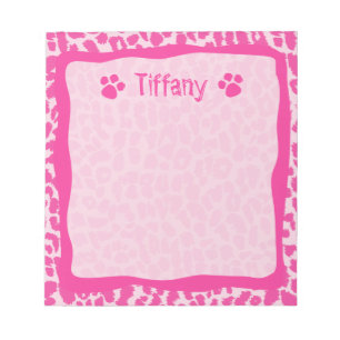 Bloco de notas customizável da chita do leopardo