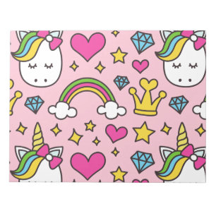 Bloco De Notas Cuta Magic Horse Cor-de-Rosa, Padrão do Unicórnio