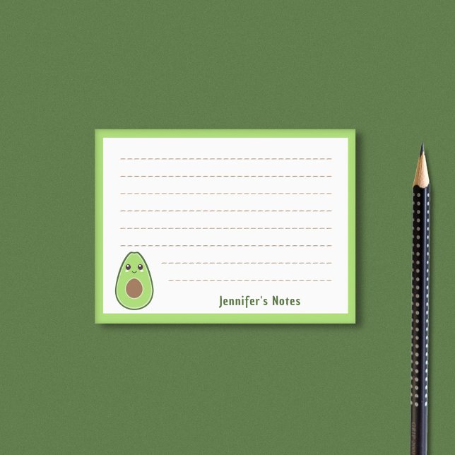 Bloco De Notas Cute Avocado (Cute Avocado Post-it Notes)