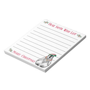 Bloco De Notas Cute Christmas Penguin , lista de desejos dos Papa