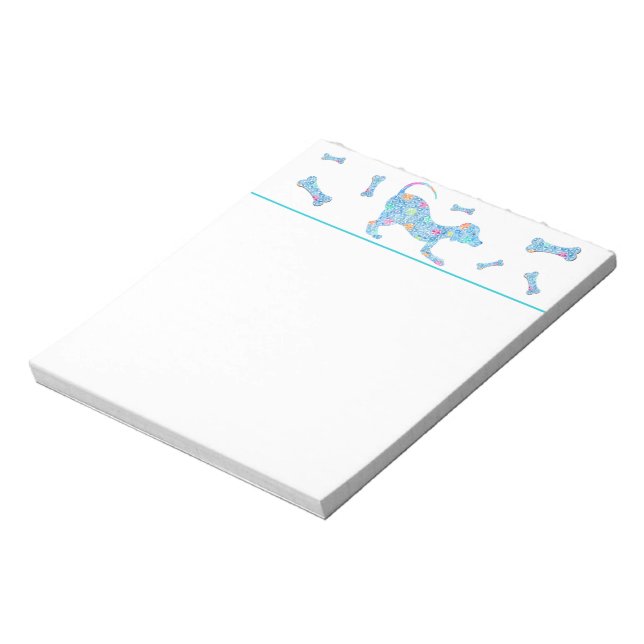 Bloco De Notas Cute Colorful Playful Dog Notepad (Invertido)