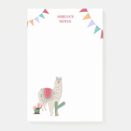 Bloco De Notas Cute Fiesta Llama e Cactus
