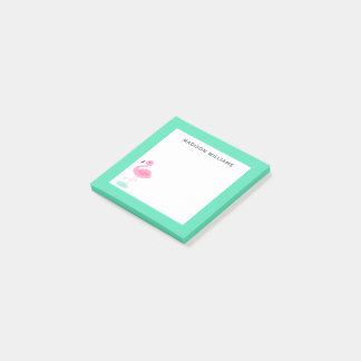 Bloco De Notas cute flamingo in the summer