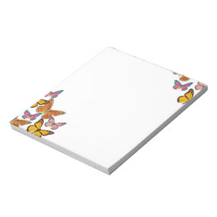 Bloco De Notas Cute Girly Colorful Butterflies