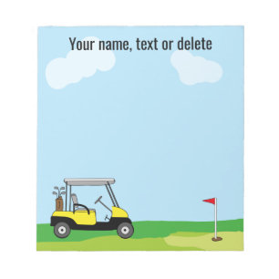 Bloco De Notas Cute Golf Cart Personalized
