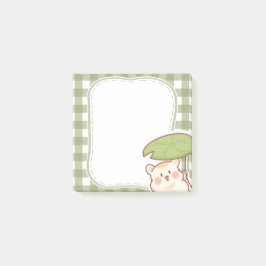 Bloco De Notas Cute Hamster with Lotus Leaf Frame