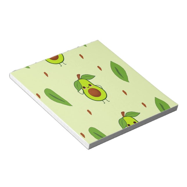 Bloco De Notas Cute kawaii avocado (Inclinado)