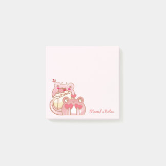 Bloco De Notas Cute Kawaii Frog Eating Cake Personalized Notepad