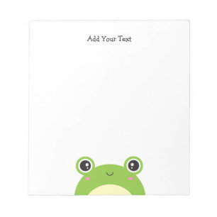 Bloco De Notas Cute Kawaii Peek-a-Boo Frog Personalized
