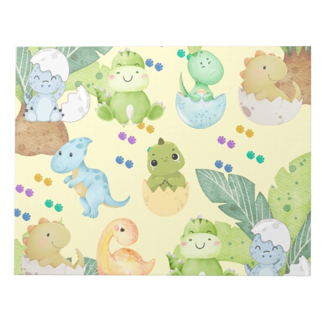 Bloco De Notas Cute Little Dino (Frente)