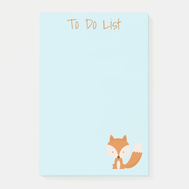 Bloco De Notas Cute Little Fox Notas Post-it® (Frente)
