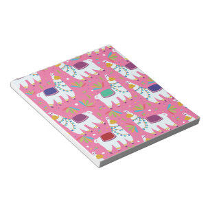 Bloco De Notas Cute Llama Pattern