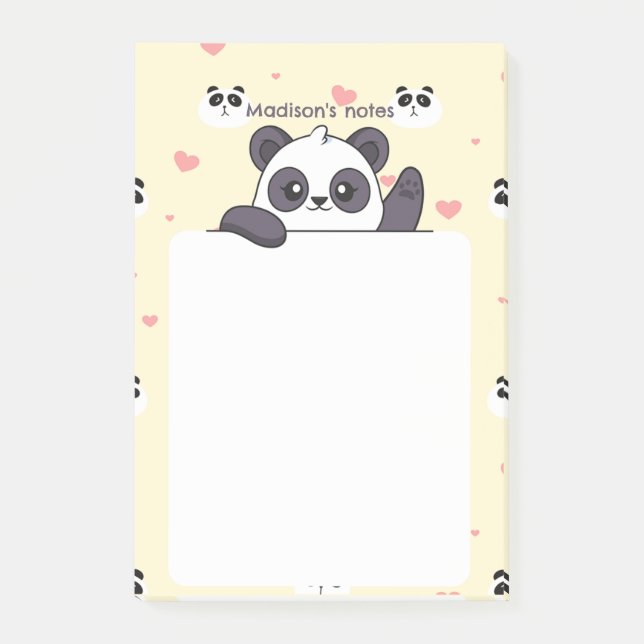Bloco De Notas Cute Panda (Frente)