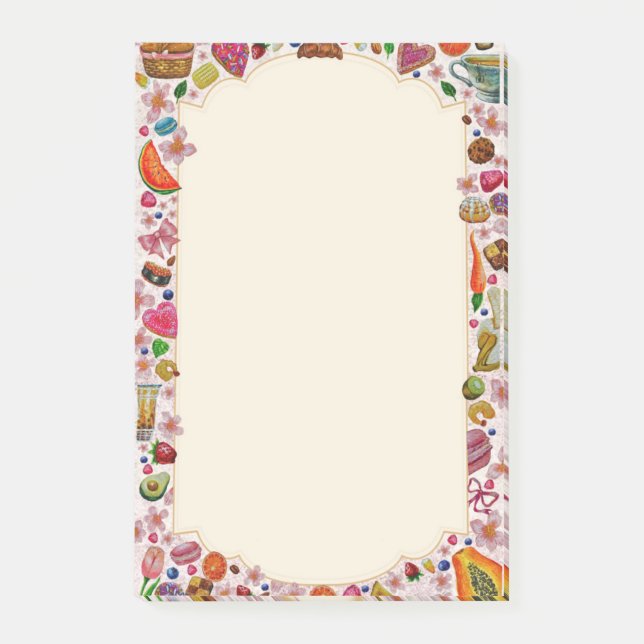 Bloco De Notas Cute Pastry Confections Sweets (Frente)