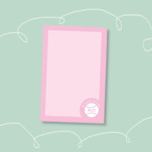 Cute Pink Girly Baseball Notes