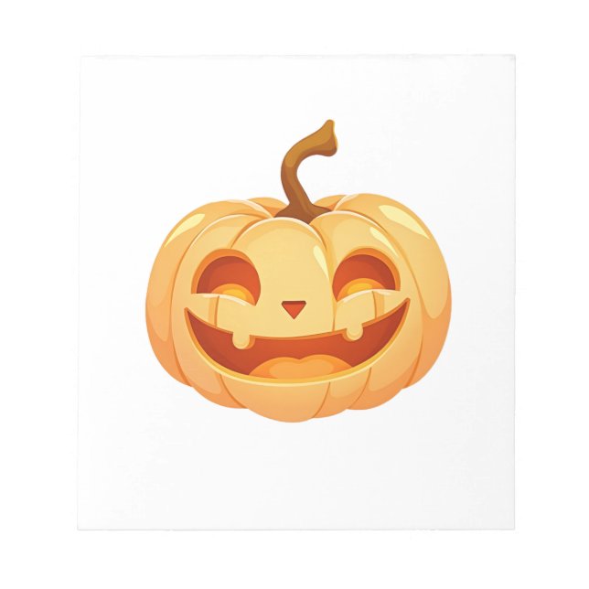 Bloco De Notas Cute Pumpkin Jack O Lantern Turtle Sea Halloween C (Frente)