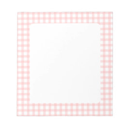 Bloco De Notas Cute Retro Pink Gingham Plaid pattern