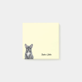 Bloco De Notas Cute Watercolor Bulldog Trendy Custom