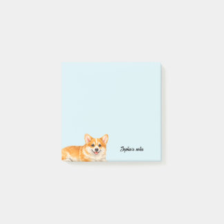 Bloco De Notas Cute Watercolor Corgi Trendy Custom