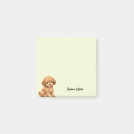 Bloco De Notas Cute Watercolor Poodle Trendy Custom
