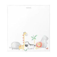 Cute Watercolor Safari Amigos Tropicais