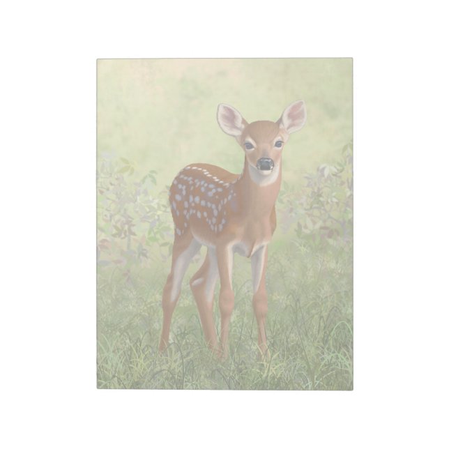 Bloco De Notas Cute Whitetail Fawn (Invertido)