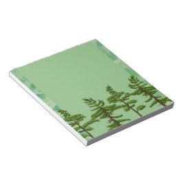 Bloco de Notas da Árvore de Pinheiro Verde