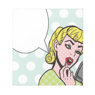 Bloco de notas da bolha do discurso do pop art