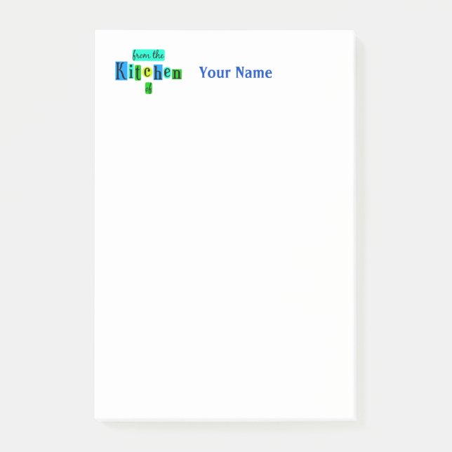 Bloco De Notas Da Cozinha De Notas Adhesivas Personalizadas Retro (Frente)