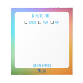 Bloco de notas da família